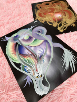 ドラゴンアート 銀龍 レインボードラゴン 金龍